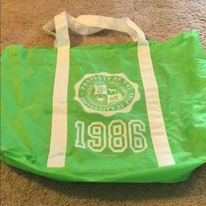 PINK Neon Green Tote